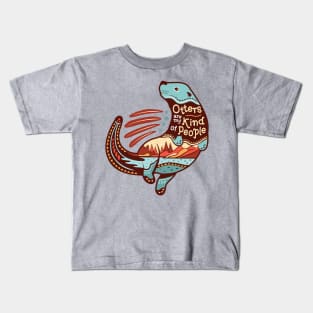 Otters are my Kind of People - Tribal Landscape Scene Kids T-Shirt